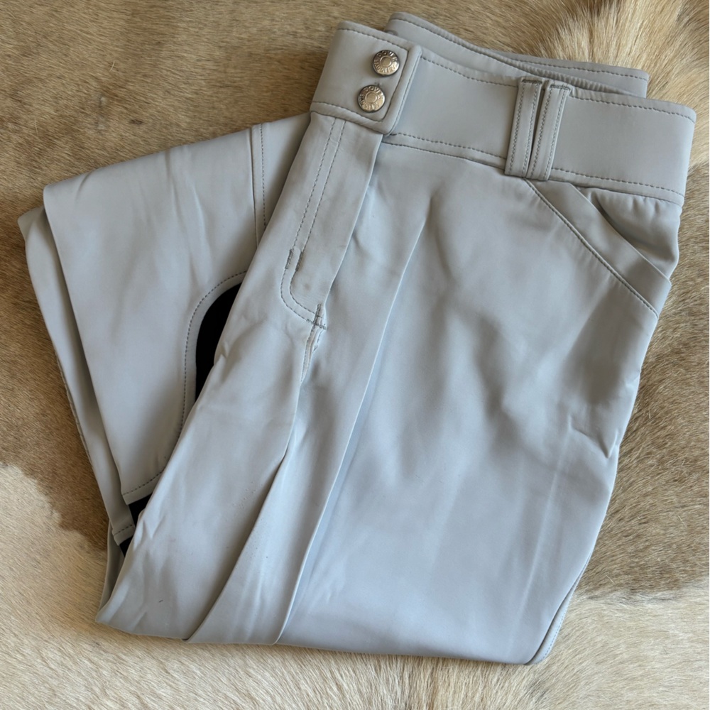 Light Grey Dover Saddlery Knee Patch Breeches